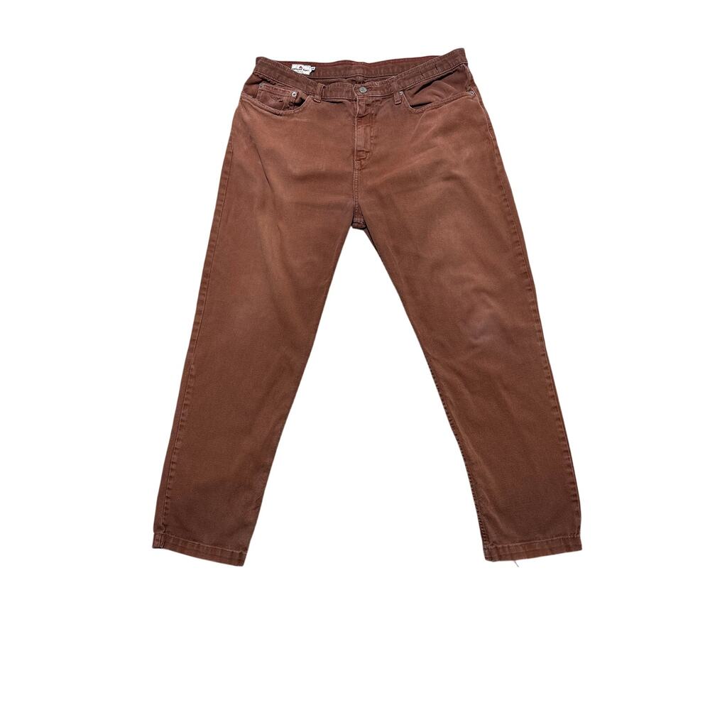 American Giant Brown Cotton 5 Pocket Pants Made in USA 34x30 $165